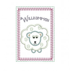 ITH - Postkarte Willkommen Schaf